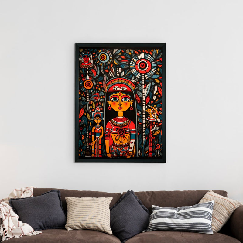 Whispers of Confidence: Sowpeace Handcrafted Canvas – Premium Indian-Inspired Art for Modern and Stylish Home Decor – view 2