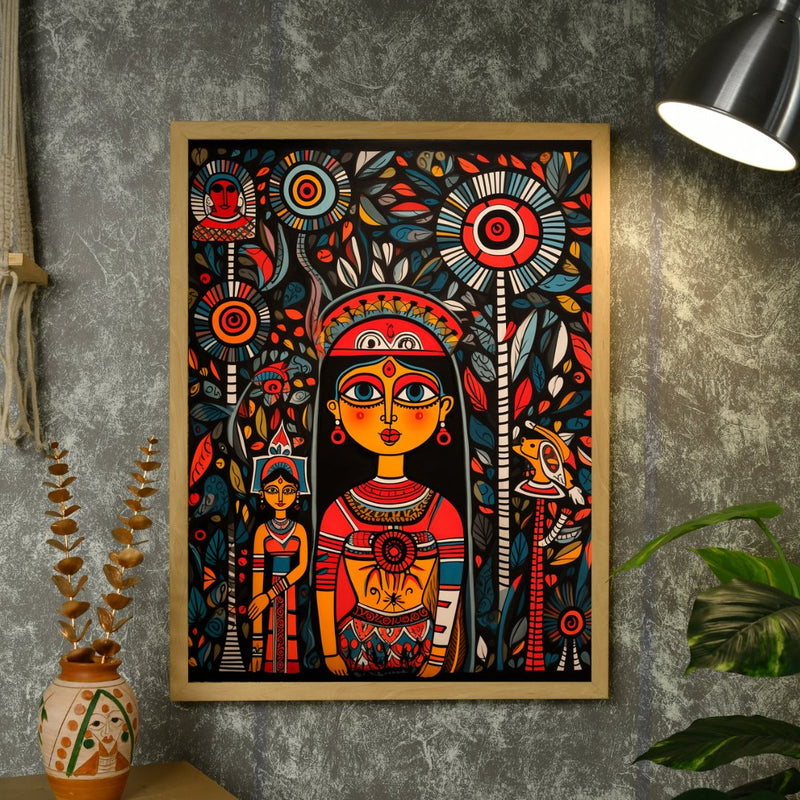 Whispers of Confidence: Sowpeace Handcrafted Canvas – Premium Indian-Inspired Art for Modern and Stylish Home Decor – view 4