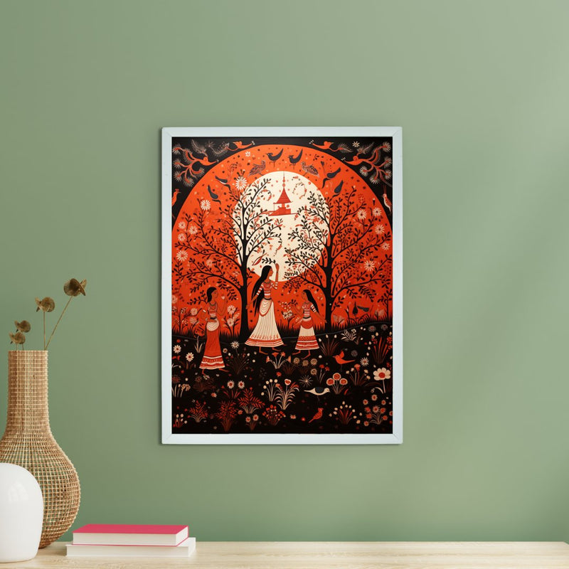 Find Your Sisterhood: Sowpeace Handcrafted Abstract Canvas – Premium Indian-Inspired Art for Elegant Home Decor – view 1