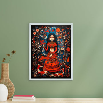 Sowpeace Canvas: Artisan Red Women Wall Decor Masterpiece Collection -Wall painting-Chitran by sowpeace-Sowpeace Canvas: Artisan Red Women Wall Decor Masterpiece Collection-CH-WRT-MRW-Sowpeace