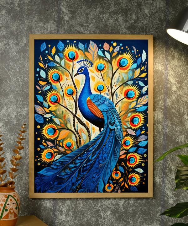 Sowpeace Aura: Embrace Peacock's Harmony – Premium Handcrafted Canvas Art for Modern and Elegant Home Decoration — image 4