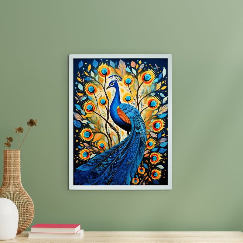 Sowpeace Aura: Embrace Peacock's Harmony – Premium Handcrafted Canvas Art for Modern and Elegant Home Decoration – view 1