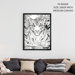 Sowpeace Tiger Canvas: Artisan Home Decor Masterpiece -Wall painting-Chitran by sowpeace-Sowpeace Tiger Canvas: Artisan Home Decor Masterpiece-CH-WRT-LT-Sowpeace