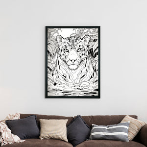 Sowpeace Tiger Canvas: Artisan Home Decor Masterpiece -Wall painting-Chitran by sowpeace-Sowpeace Tiger Canvas: Artisan Home Decor Masterpiece-CH-WRT-LT-Sowpeace