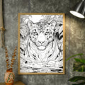 Sowpeace Tiger Canvas: Artisan Home Decor Masterpiece -Wall painting-Chitran by sowpeace-Sowpeace Tiger Canvas: Artisan Home Decor Masterpiece-CH-WRT-LT-Sowpeace