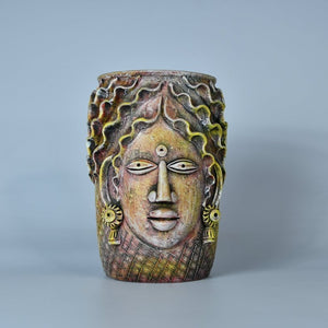 Terracotta Tribal Floral Muse -terracotta tabletop-Sowpeace-Terracotta Tribal Floral Muse-Terr-Terr-TT-BFV-Sowpeace