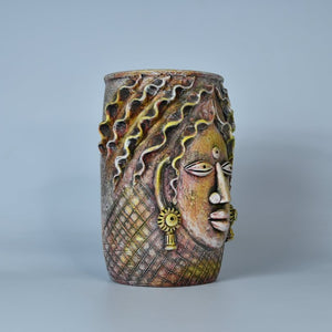 Terracotta Tribal Floral Muse -terracotta tabletop-Sowpeace-Terracotta Tribal Floral Muse-Terr-Terr-TT-BFV-Sowpeace