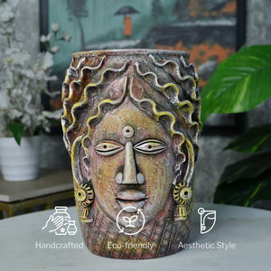 Terracotta Tribal Floral Muse -terracotta tabletop-Sowpeace-Terracotta Tribal Floral Muse-Terr-Terr-TT-BFV-Sowpeace